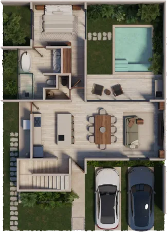 Plano nivel 2 de Villa Otoch